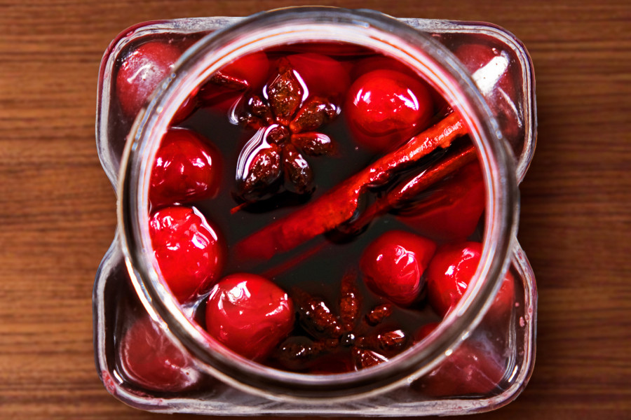 Homemade Maraschino cherries